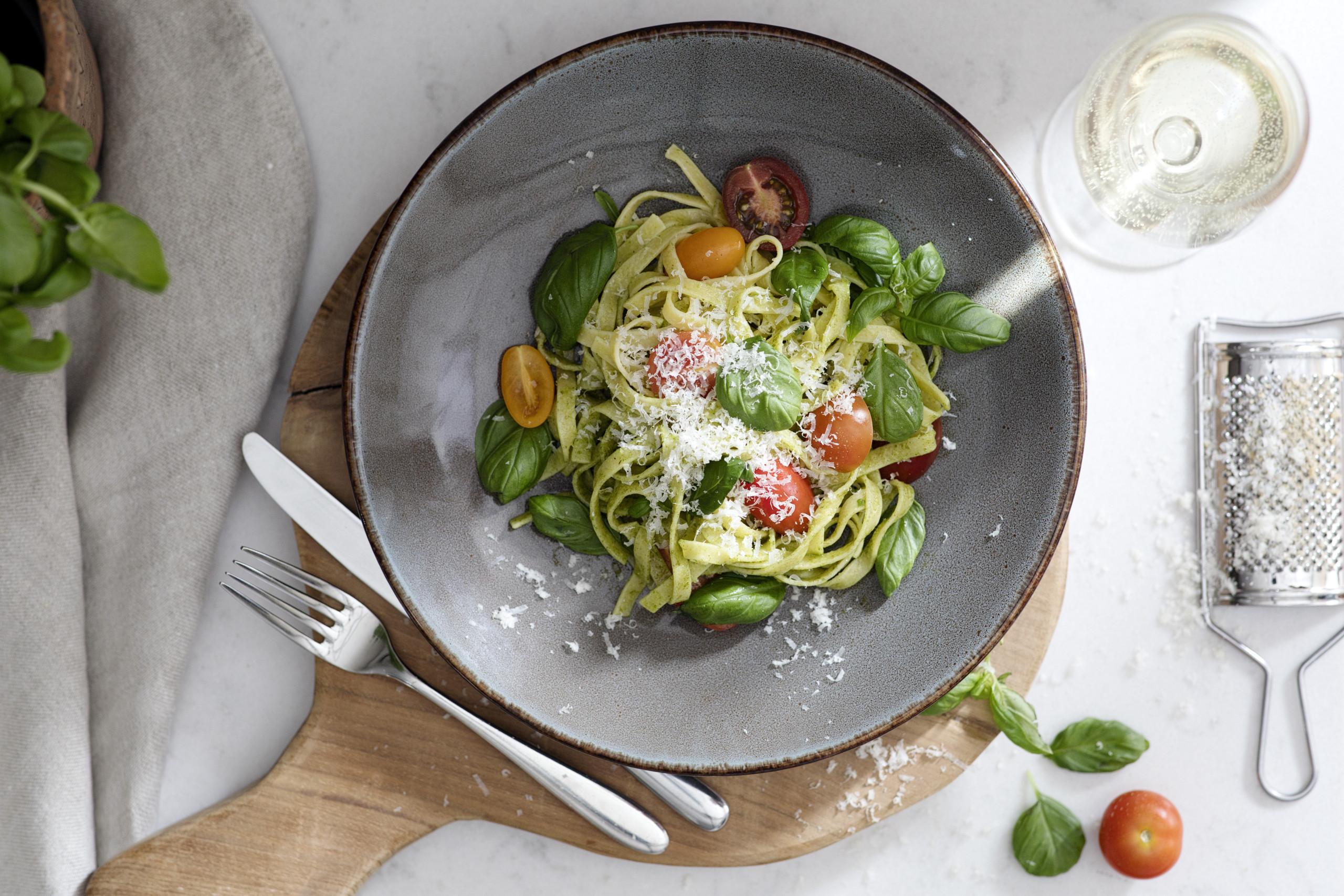 Ravintola Vinolan herkullinen pasta-annos, joka on saanut inspiraatiota Italiasta.