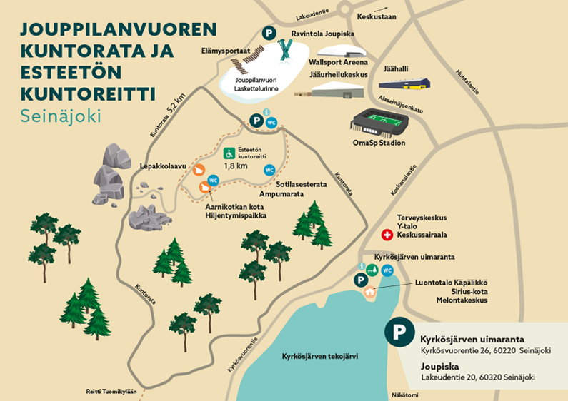 Jouppilanvuoren kartta